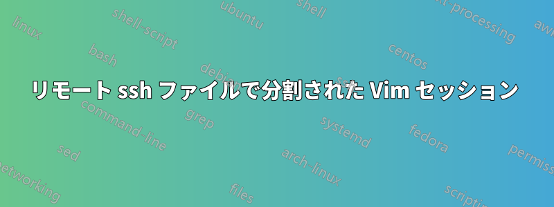 リモート ssh ファイルで分割された Vim セッション