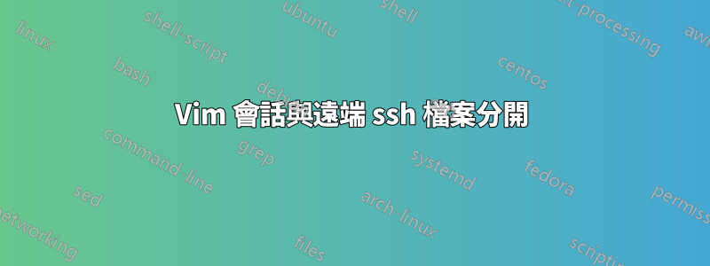 Vim 會話與遠端 ssh 檔案分開