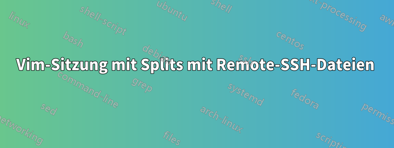 Vim-Sitzung mit Splits mit Remote-SSH-Dateien