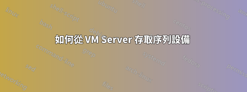 如何從 VM Server 存取序列設備