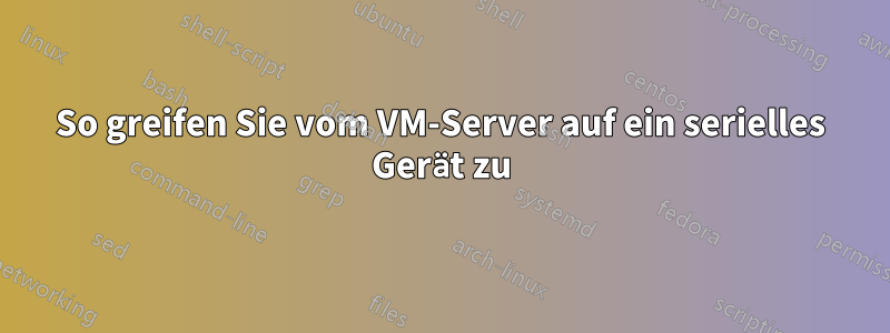 So greifen Sie vom VM-Server auf ein serielles Gerät zu