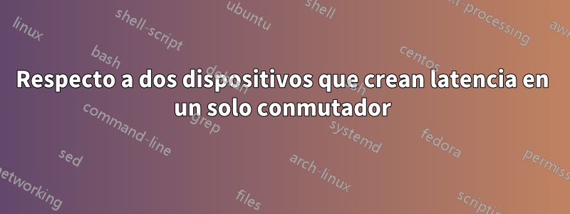 Respecto a dos dispositivos que crean latencia en un solo conmutador