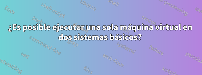 ¿Es posible ejecutar una sola máquina virtual en dos sistemas básicos?