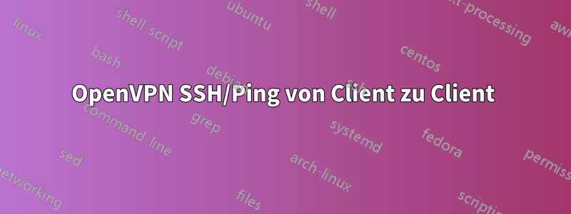 OpenVPN SSH/Ping von Client zu Client