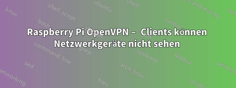 Raspberry Pi OpenVPN – Clients können Netzwerkgeräte nicht sehen