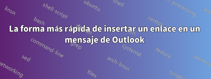 La forma más rápida de insertar un enlace en un mensaje de Outlook