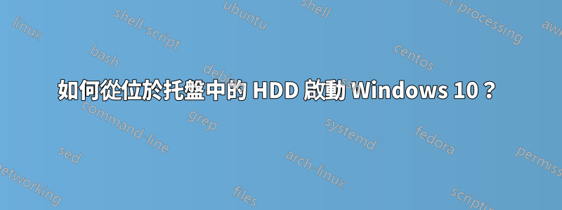 如何從位於托盤中的 HDD 啟動 Windows 10？