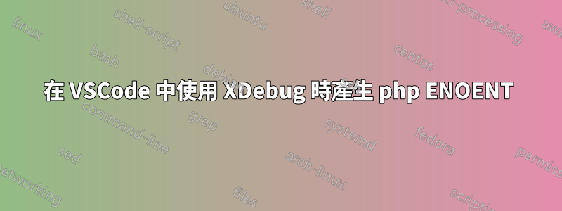 在 VSCode 中使用 XDebug 時產生 php ENOENT