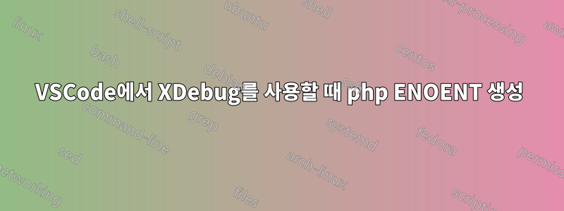 VSCode에서 XDebug를 사용할 때 php ENOENT 생성