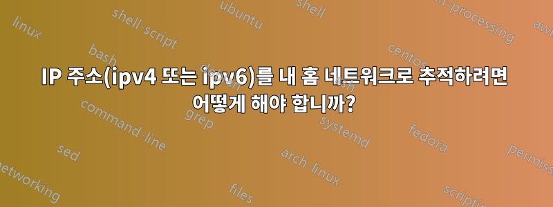 IP 주소(ipv4 또는 ipv6)를 내 홈 네트워크로 추적하려면 어떻게 해야 합니까?