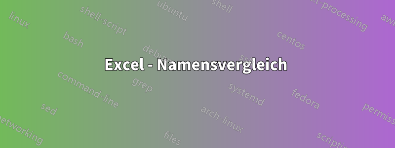 Excel - Namensvergleich