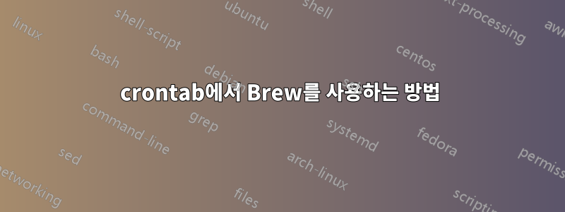 crontab에서 Brew를 사용하는 방법