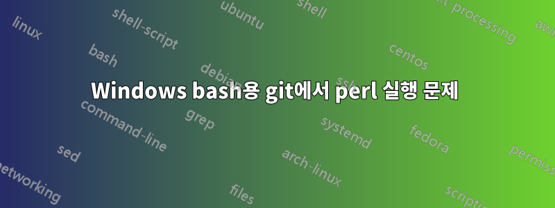 Windows bash용 git에서 perl 실행 문제