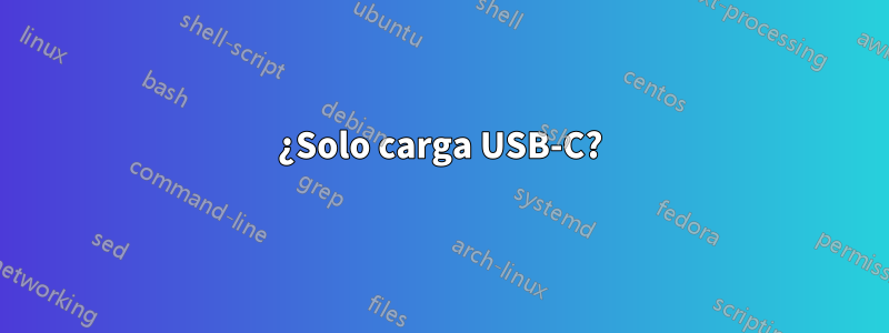 ¿Solo carga USB-C?