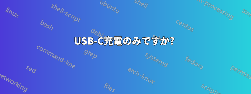 USB-C充電のみですか?