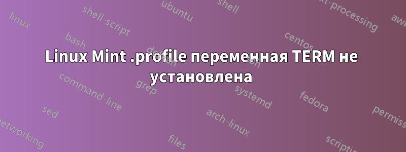 Linux Mint .profile переменная TERM не установлена