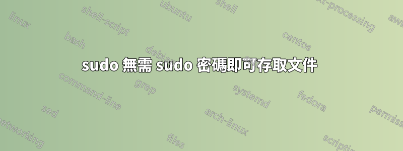 sudo 無需 sudo 密碼即可存取文件