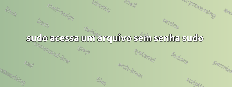 sudo acessa um arquivo sem senha sudo