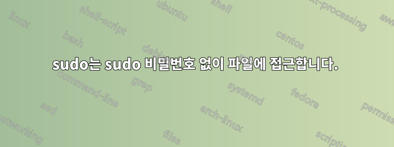 sudo는 sudo 비밀번호 없이 파일에 접근합니다.