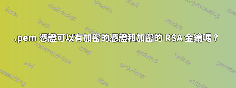 .pem 憑證可以有加密的憑證和加密的 RSA 金鑰嗎？