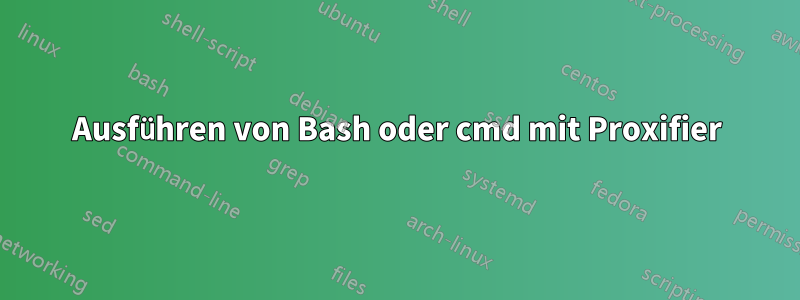 Ausführen von Bash oder cmd mit Proxifier