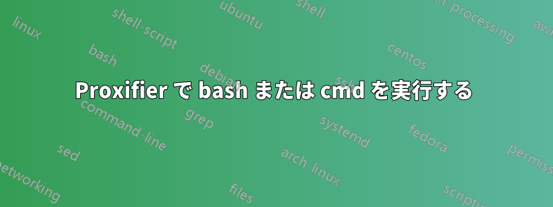 Proxifier で bash または cmd を実行する