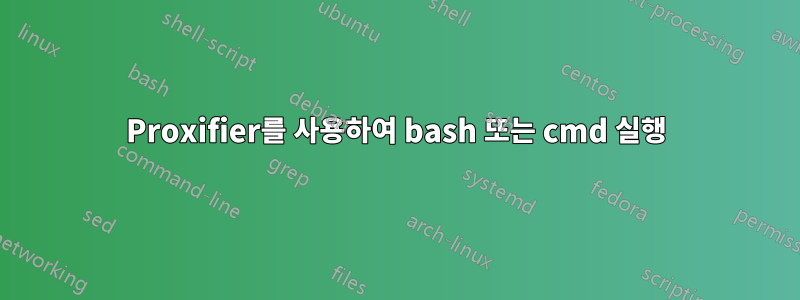 Proxifier를 사용하여 bash 또는 cmd 실행