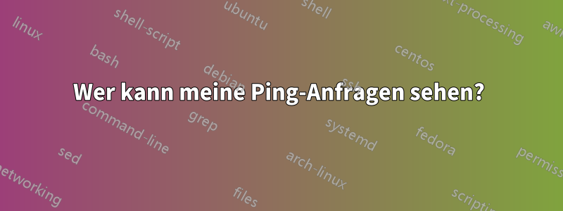 Wer kann meine Ping-Anfragen sehen?