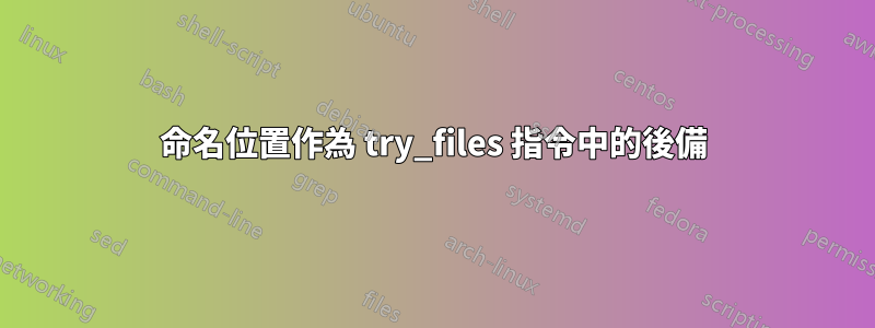 命名位置作為 try_files 指令中的後備