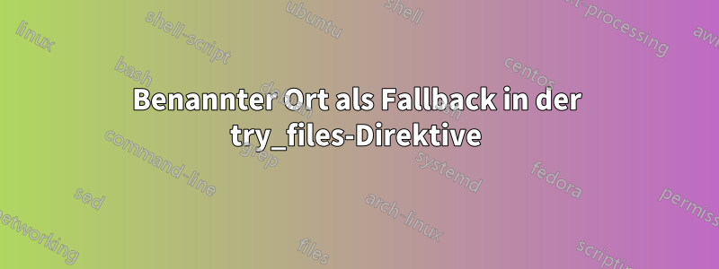 Benannter Ort als Fallback in der try_files-Direktive