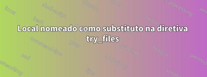 Local nomeado como substituto na diretiva try_files