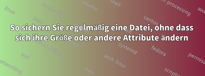 So sichern Sie regelmäßig eine Datei, ohne dass sich ihre Größe oder andere Attribute ändern