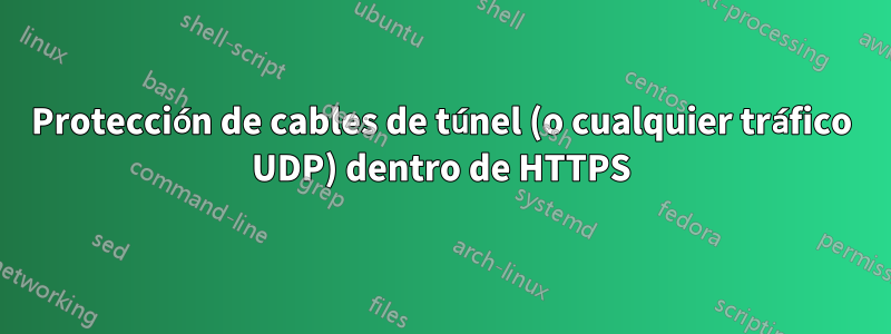 Protección de cables de túnel (o cualquier tráfico UDP) dentro de HTTPS