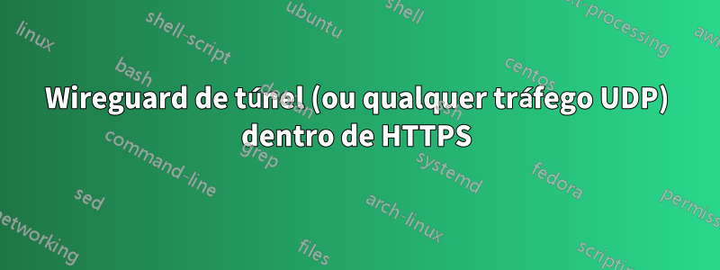 Wireguard de túnel (ou qualquer tráfego UDP) dentro de HTTPS