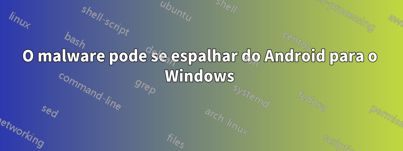 O malware pode se espalhar do Android para o Windows