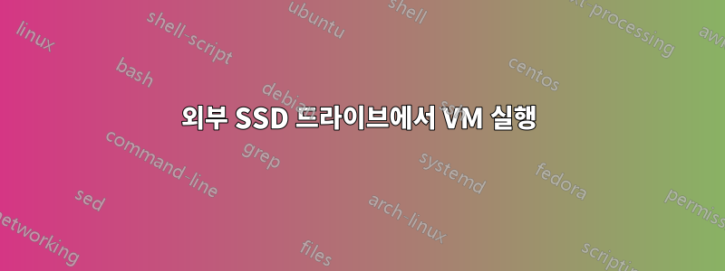 외부 SSD 드라이브에서 VM 실행