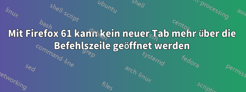 Mit Firefox 61 kann kein neuer Tab mehr über die Befehlszeile geöffnet werden