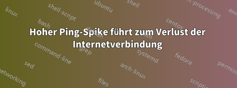 Hoher Ping-Spike führt zum Verlust der Internetverbindung