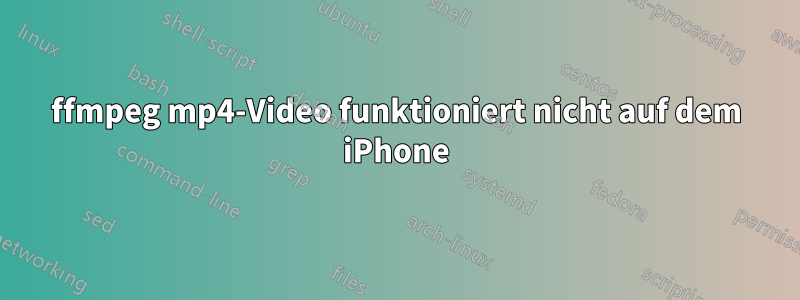 ffmpeg mp4-Video funktioniert nicht auf dem iPhone