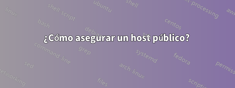 ¿Cómo asegurar un host público?