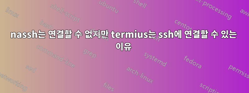 nassh는 연결할 수 없지만 termius는 ssh에 연결할 수 있는 이유