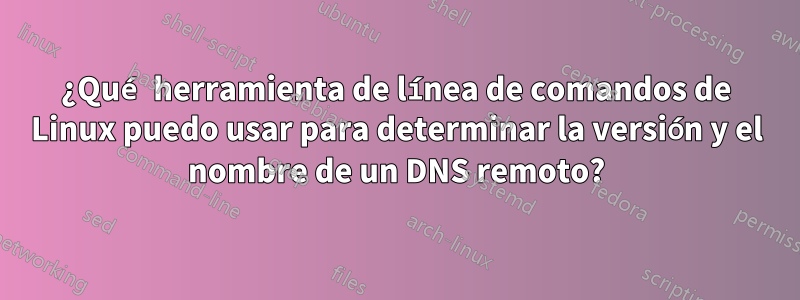 ¿Qué herramienta de línea de comandos de Linux puedo usar para determinar la versión y el nombre de un DNS remoto?