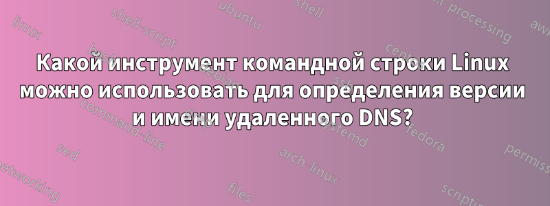 Какой инструмент командной строки Linux можно использовать для определения версии и имени удаленного DNS?