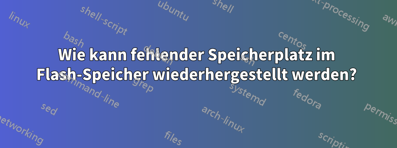 Wie kann fehlender Speicherplatz im Flash-Speicher wiederhergestellt werden?