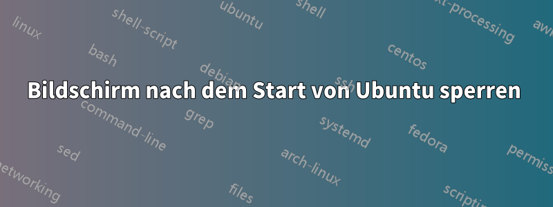 Bildschirm nach dem Start von Ubuntu sperren