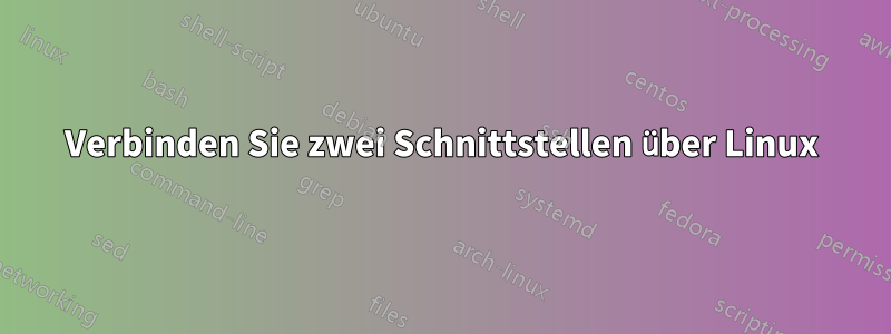 Verbinden Sie zwei Schnittstellen über Linux