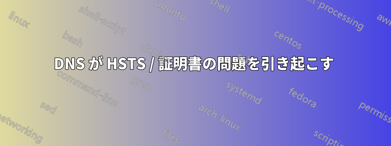 DNS が HSTS / 証明書の問題を引き起こす