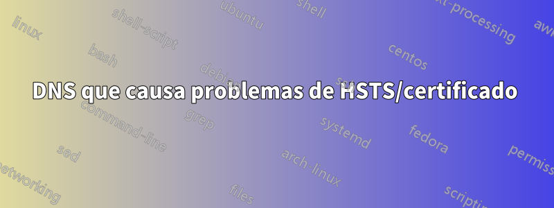 DNS que causa problemas de HSTS/certificado