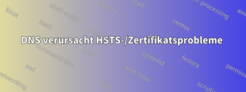 DNS verursacht HSTS-/Zertifikatsprobleme