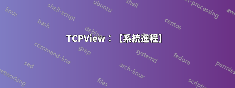 TCPView：【系統進程】